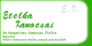 etelka kamocsai business card